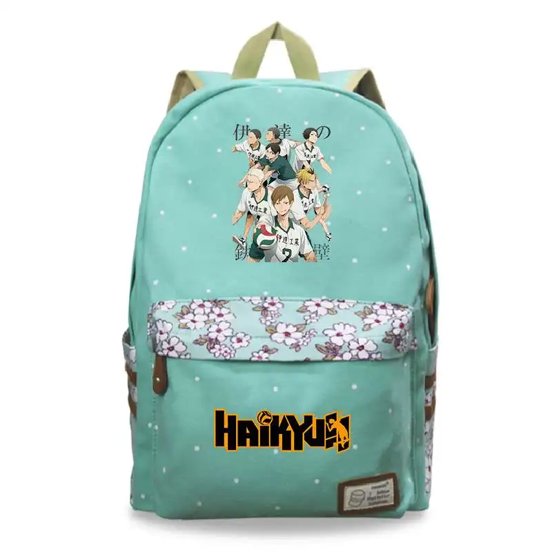 

Модный женский рюкзак Аниме Haikyuu!, классная женская школьная сумка для колледжа, женский рюкзак для ноутбука, кавайная модная дорожная сумка...