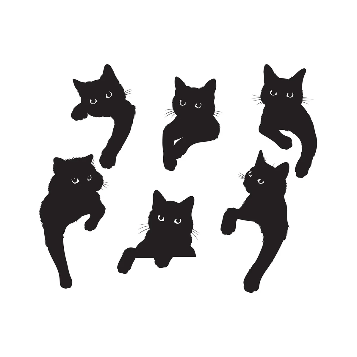 6 шт. штампы для скрапбукинга с изображением черных кошек | Дом и сад
