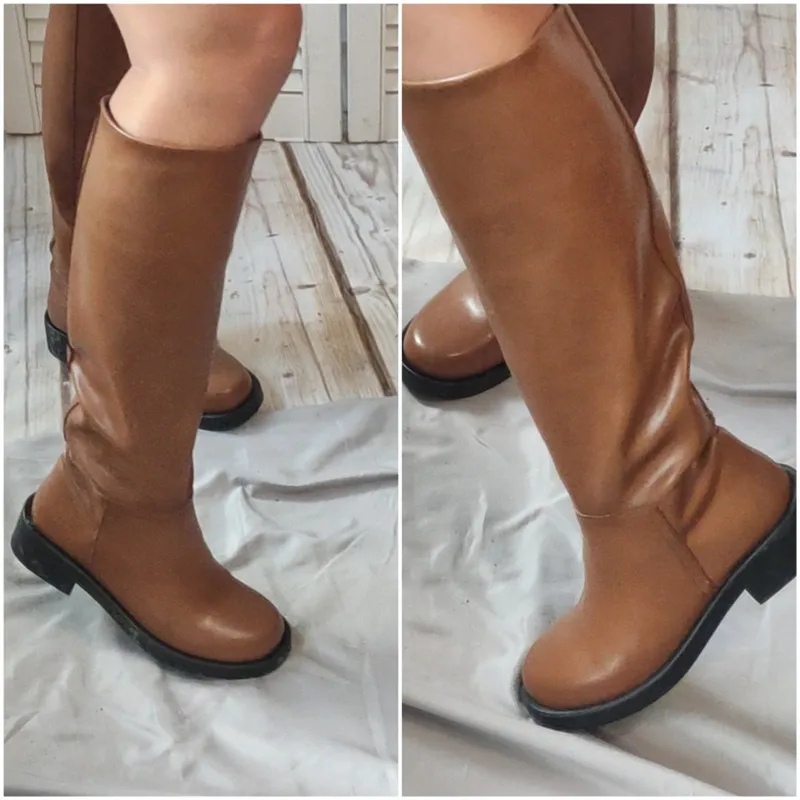 

INS ZA Women Knee High Boots Full Cow Leather Warm Boots Thick High Heels Motorcycle Boots Punk Shoes Woman High Boots