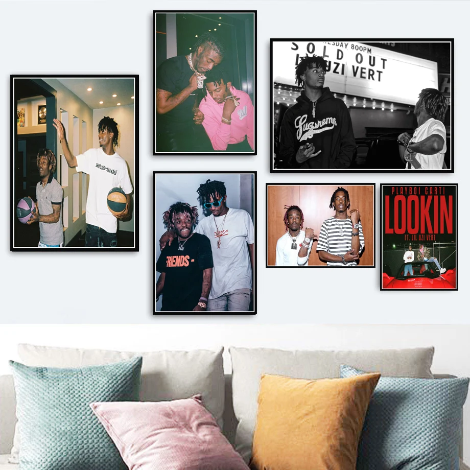 

Poster Prints Playboi Carti & Lil Uzi Vert Rap Hip Hop Singer Star Art Canvas Painting Wall Pictures Home Decor quadro cuadros