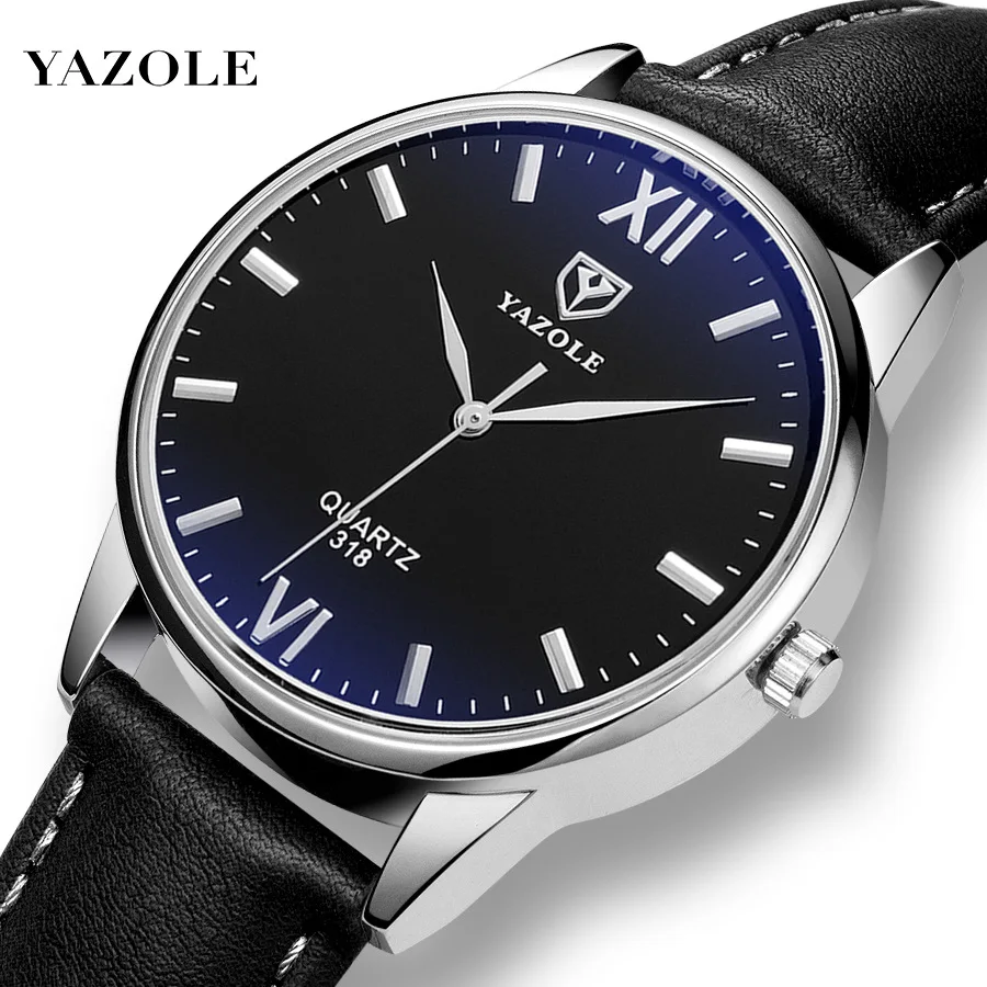 

Yazole318 simple blue light waterproof business watch fashion versatile men's watch quartz watch wholesale