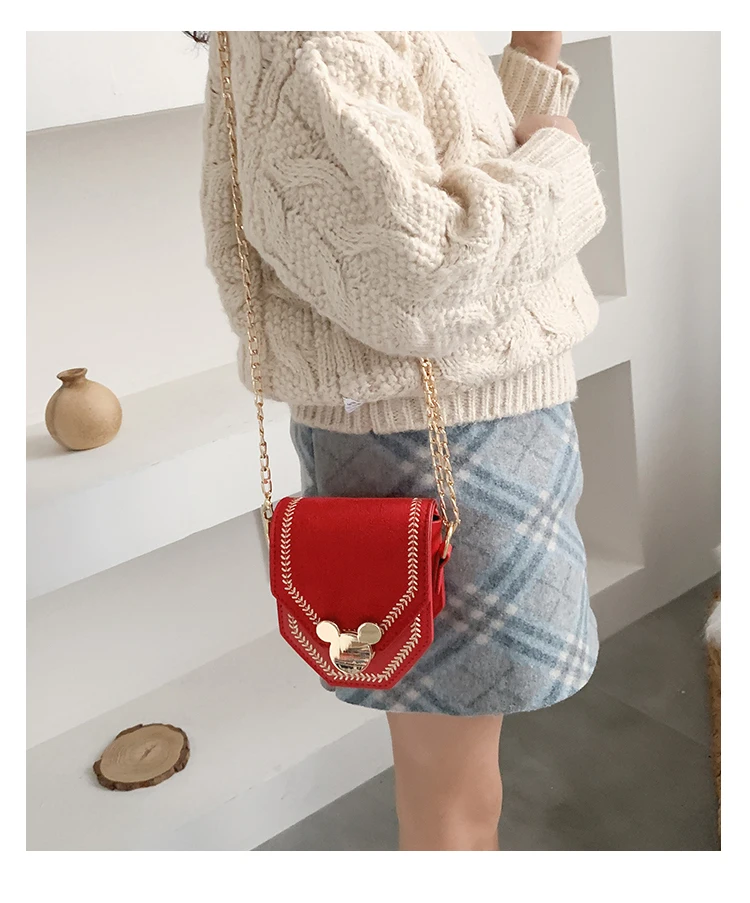 2019 New Fashion Mickey Handbag Children Shoulder Crossbody Bag Pu Leather Kids Coin Purse Trend Cartoon Small Storage Tote | Багаж и