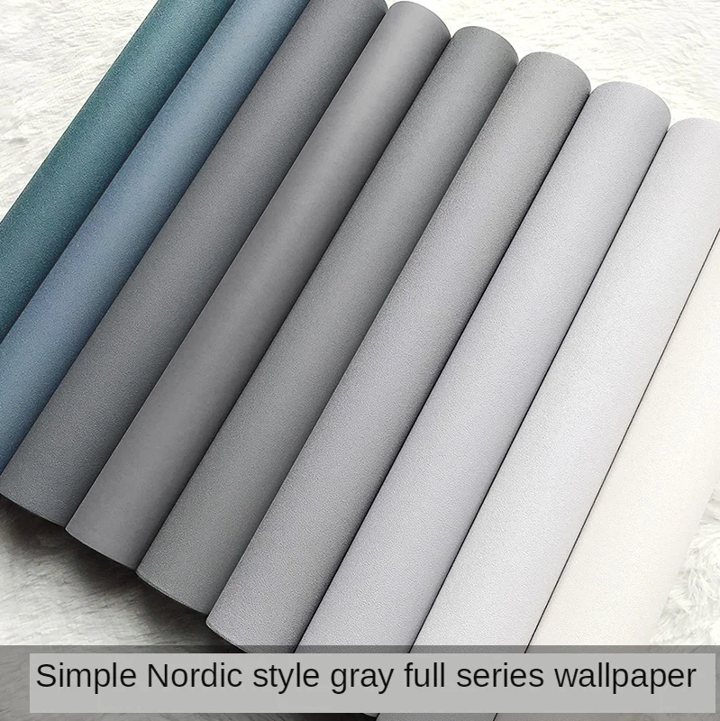 

Простые цементно-серые темно-серые ПВХ водонепроницаемые обои в Северном европейском стиле обои для спальни гостиной магазина одежды