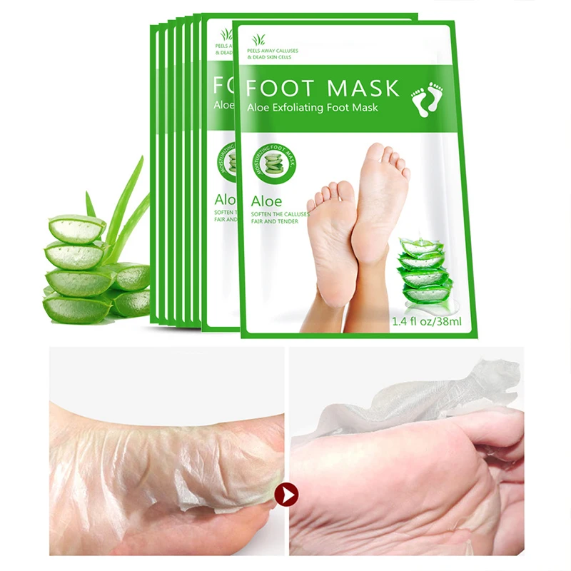 

Aloe Vera Foot Mask Legs Mask Exfoliating Pedicure Socks Pedicure Anti Heel Crack Foot Skin Care Patch