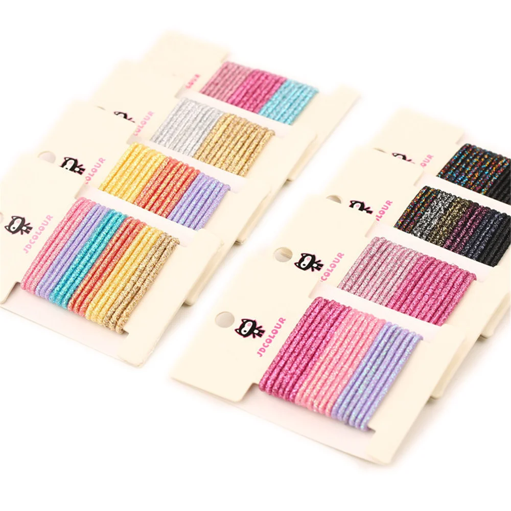 18 шт./компл. блестящая эластичная резинка для волос шириной 2 мм маленькая Детские