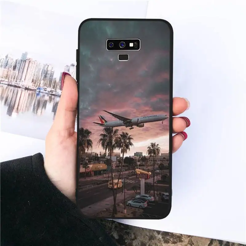 

Aircraft Airplane fly travel cloud Phone Case For Samsung S20 Ultra S7 edge S8 S9 S10 plus note9 10 20 A50 51 71