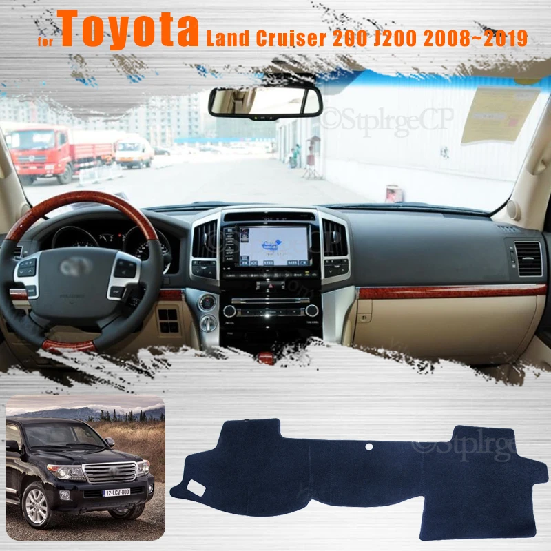 

Для Toyota Land Cruiser 200 J200 2008 ~ 2019 консоль приборной панели замшевый Коврик защитный солнцезащитный чехол