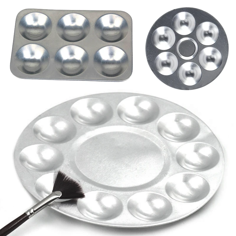 ELECOOL 1 шт. художественная краска алюминиевый поднос для рисования цветовая