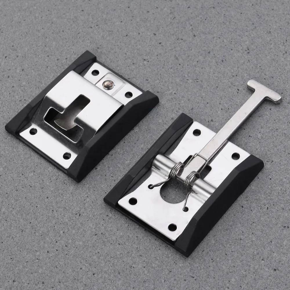 

1 Pair Metal T-style Entry Door Catch Stainless Steel Holder for RV Camper Trailer