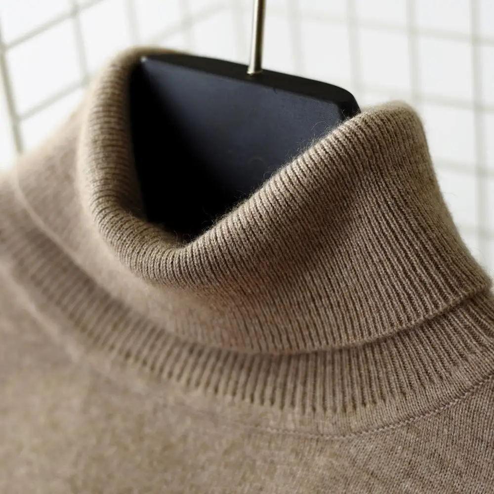

11 color high lapel men's cashmere sweater autumn and winter warm knit sweater 2020 new high quality red white blue gray sweater