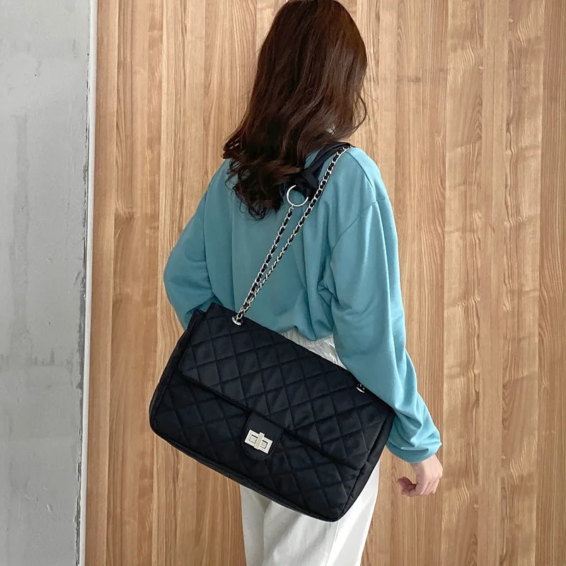 

2021 New Arrivals Women's Shoulder Bags Oxford Diamond Lattice High-capacity Female Design Versatile Women Big Bags