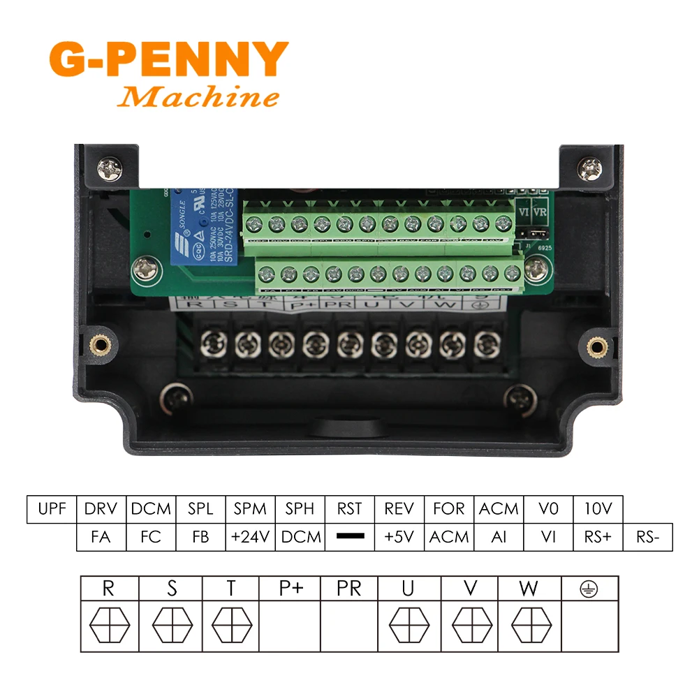 G penny 800W ER11 двигатель шпинделя с водяным охлаждением и 1.5KW VFD инвертор переменной