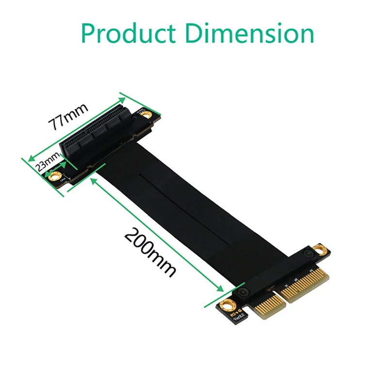 

PCI-E to PCI Express Extension Cable PCI-E 3.0 4X to 4X 270 Degree Reverse Slot Extension Cable for 1U 2U Chassis 20cm