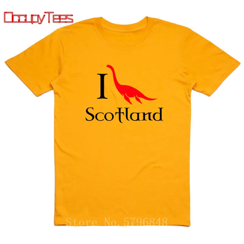 Брендовая мужская футболка с надписью I Love Шотландия шотландский Лев
