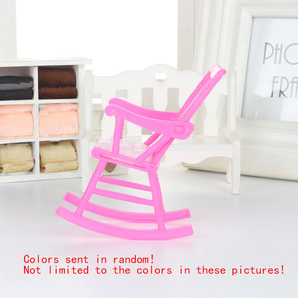 Decoration Plastic Dollhouse Girls Toy Accessories Rocking Play Gift Mini Furniture Doll Chair | Игрушки и хобби