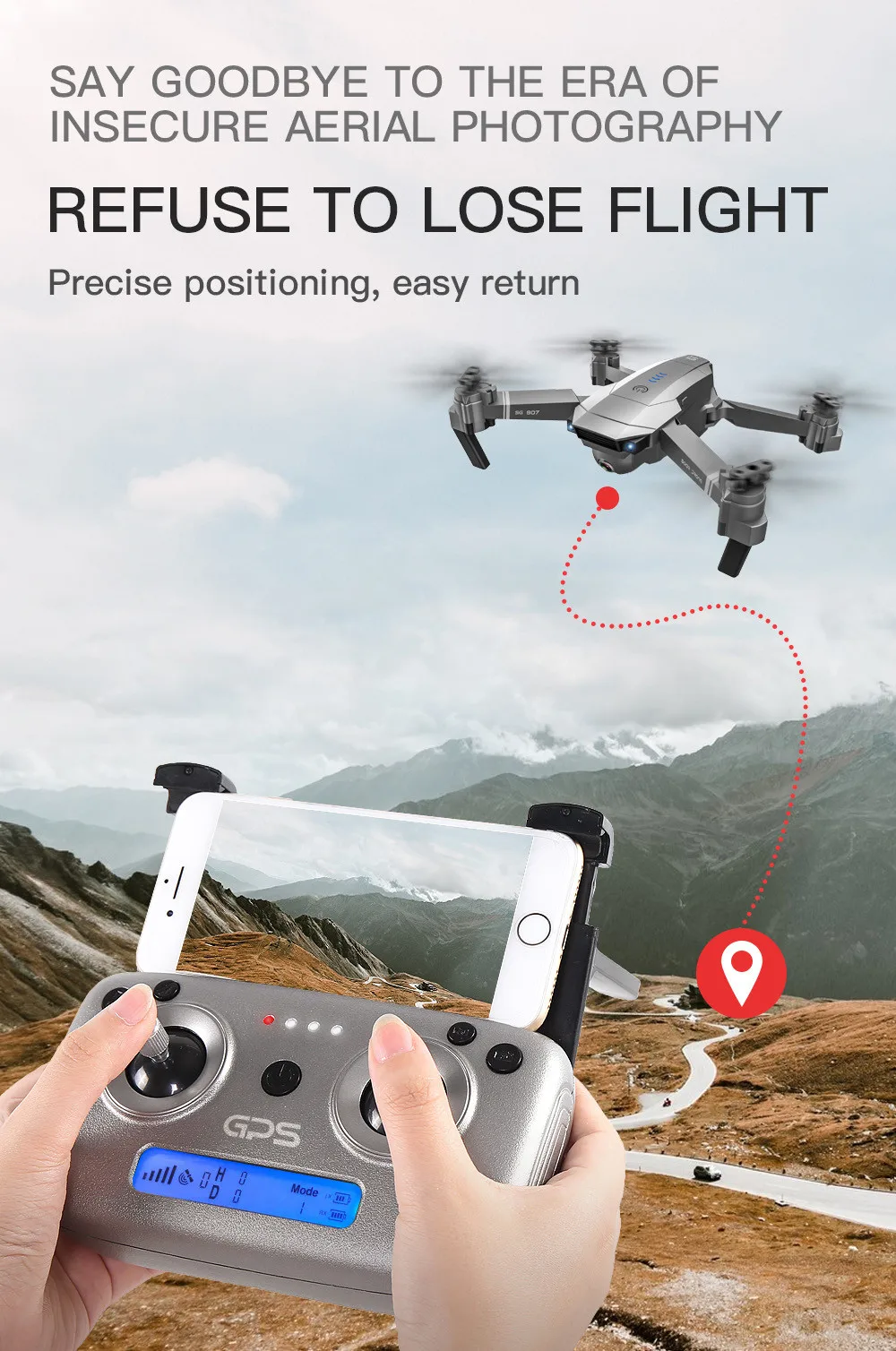 SG907 gps Дрон с 4K HD двойной камерой широкоугольный анти-встряхивание wifi FPV RC Квадрокоптер складной дроны