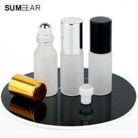 100 pieces 5ml frosted glass roll on essential oil mini perfume bottle vial travel empty perfume sample bottle