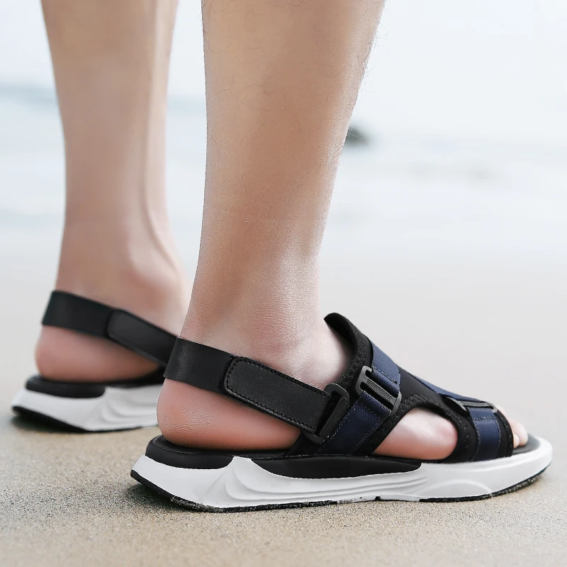 

Male Sandal Slip On Sandals Men Mens Handmade Holes Sandal Shoes Summer Rubber Men's Size 44 Geta In Slippers Sandles For