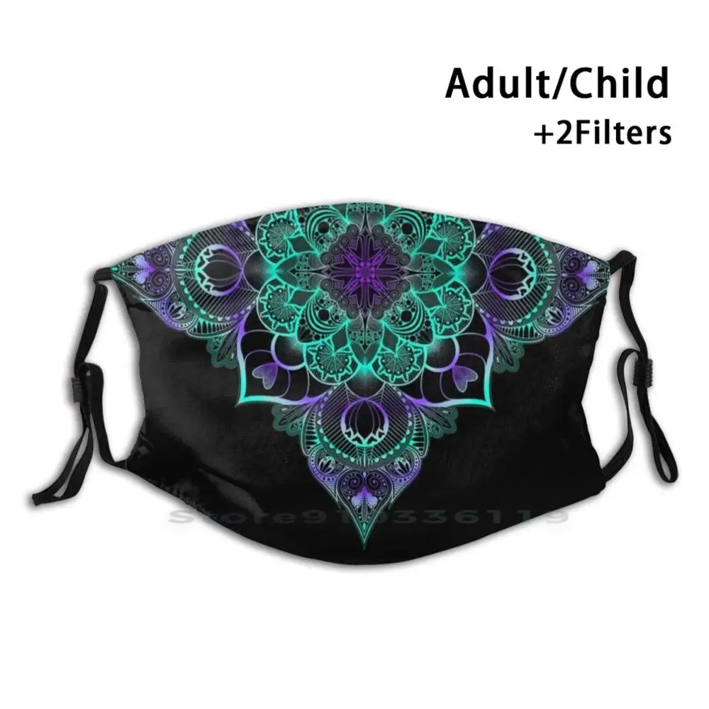 

Многоразовая маска для рта с фильтром Pm2.5, с принтом в виде листьев лотоса