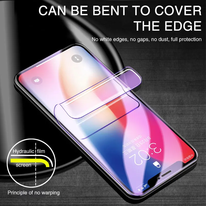 30000D Full Cover Screen Protector For iPhone 11 12 13 14 Pro XS Max Hydrogel Film iPhone XR X 7 8 14 Plus SE 3 Screen Protector