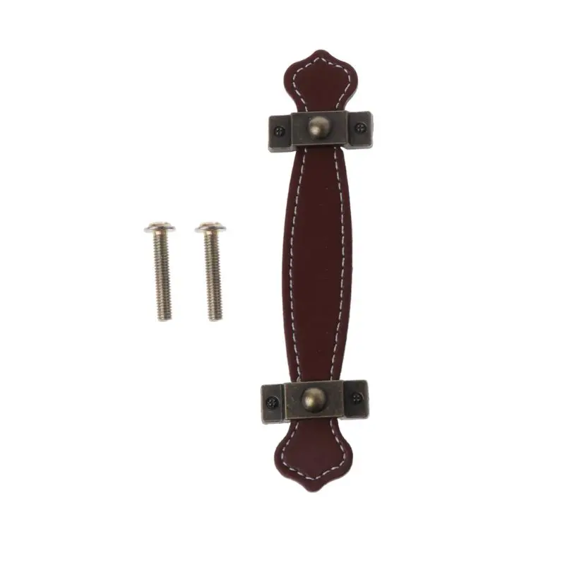 

PU Leather Handle Knob Pull Furniture Cabinet Chest Drawer Suitcase Decor Handle