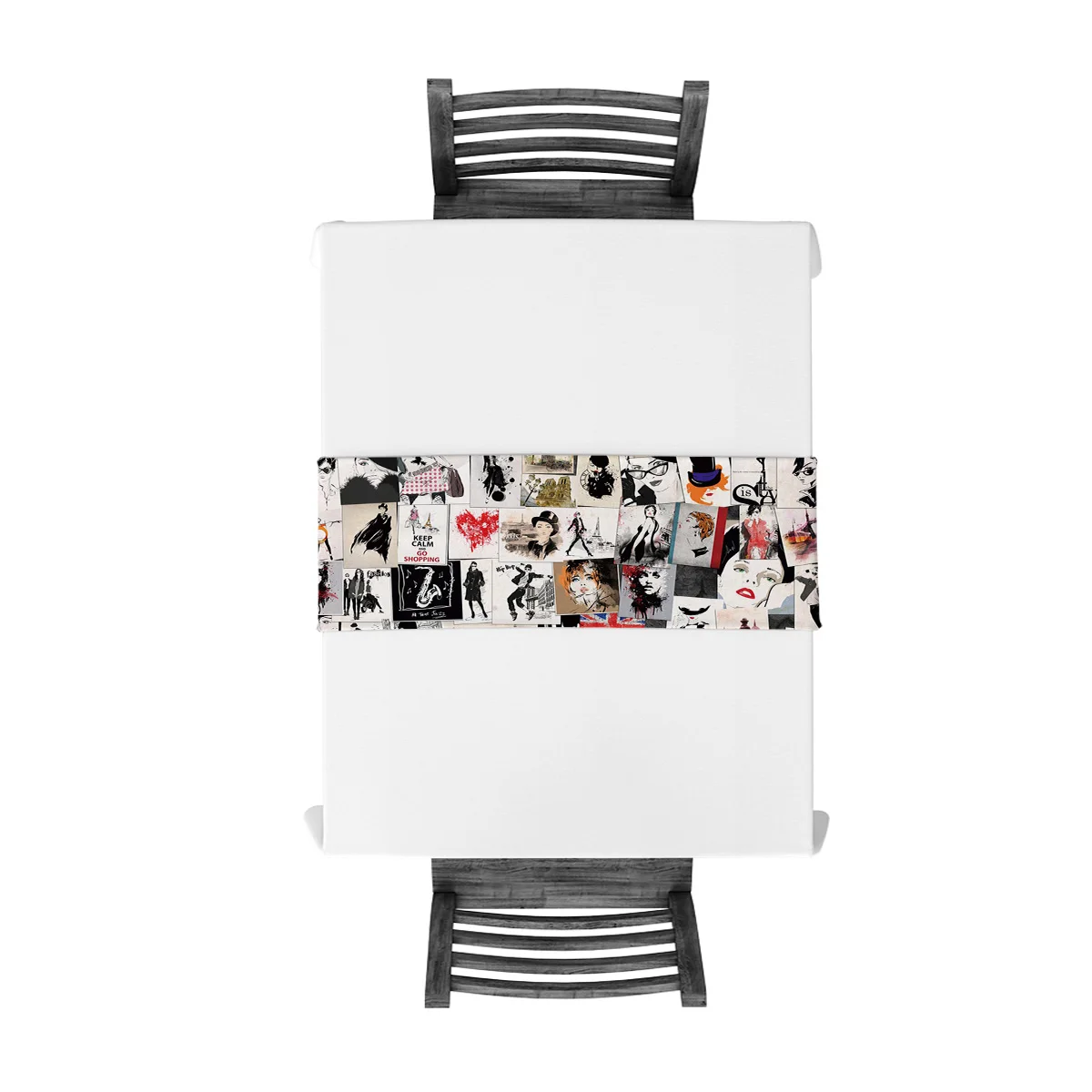 Женская шапка в форме сердца красный черный флаг красная настольная дорожка