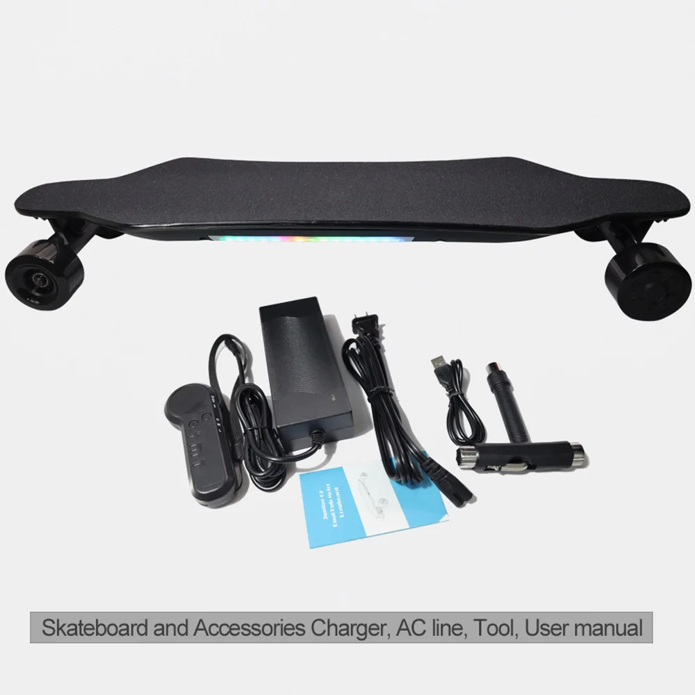 

New 270W Powerful Skate Board 4 Wheel Skateboard for Kids Youth Adult Teens Terrain 35km/h OEM with Remote Control USA warehouse