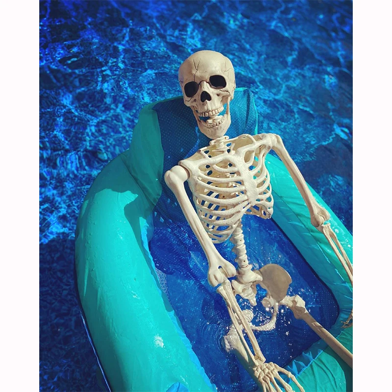 

1pc 87*21cm Halloween Horrible Party Prop Artificial Posable Joints Skull Skeleton Novelty Children Party Scary Model Toys