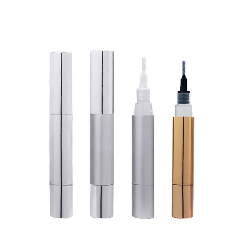 Gold Silver 5ML Empty Makeup Rotary Pen Packaging Tube High-end Beauty Tool Aluminum Eye Lashes Growth Liquid Bottle 30pieces