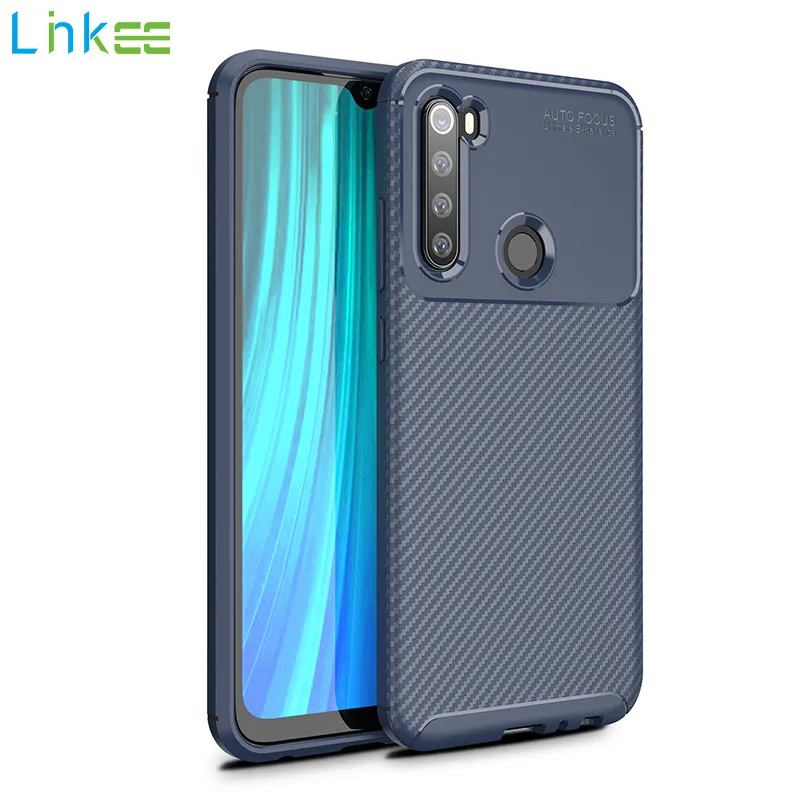 Синий Чехол для Xiaomi Redmi Note 8 Pro, роскошный противоударный Мягкий ТПУ силиконовый чехол, чехол для Xiaomi Redmi Note 8 - Цвет: Синий