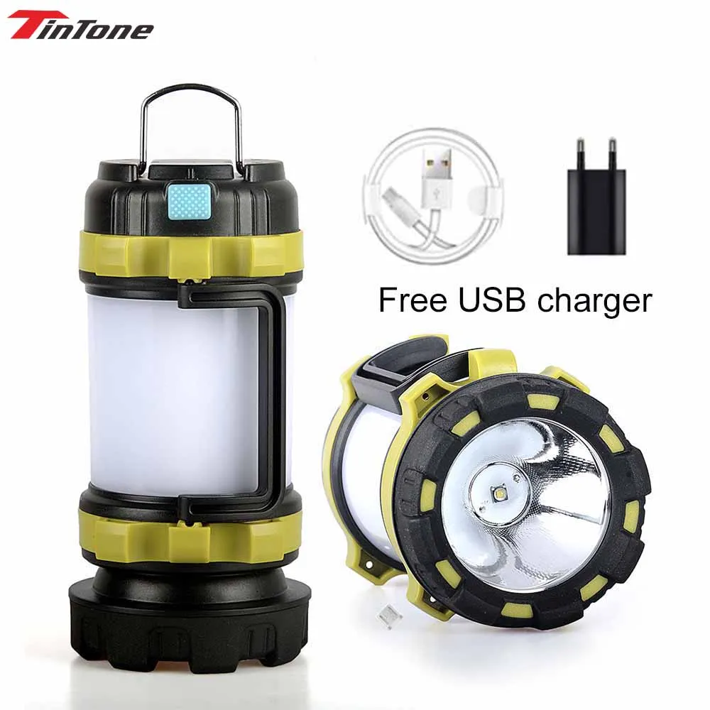 100w светодиодный кемпинг Фонари USB Перезаряжаемые флэш светильник для Пеший