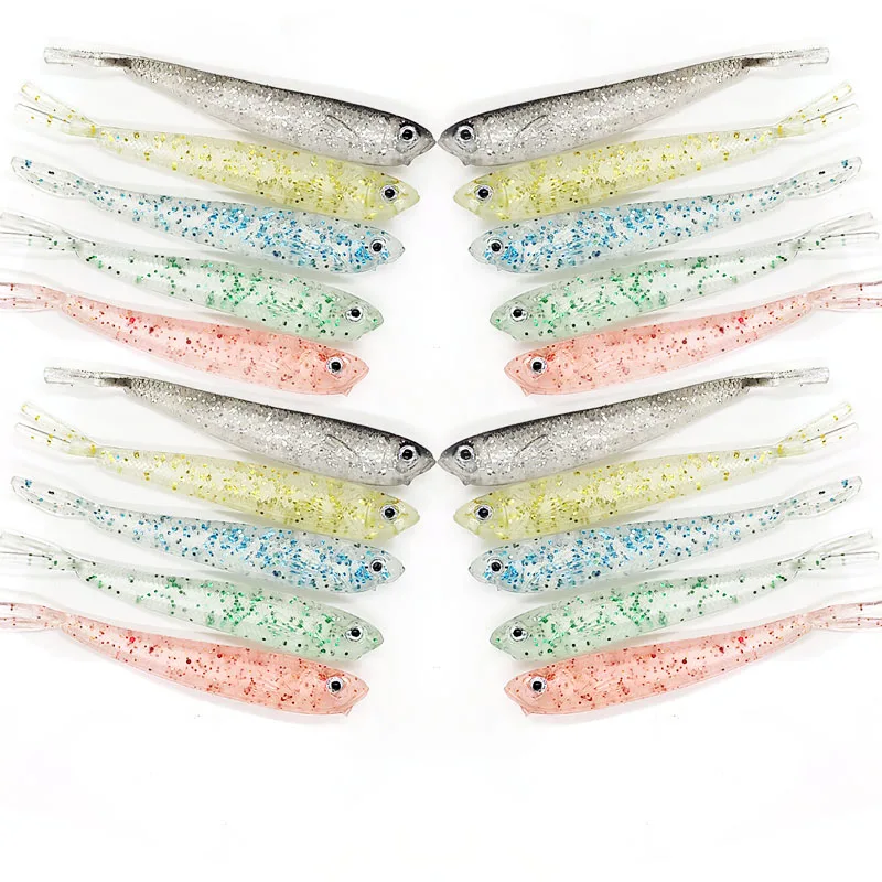 20 шт. мягкие рыболовные приманки 2 г/7 5 см|Наживки для рыбной ловли| |