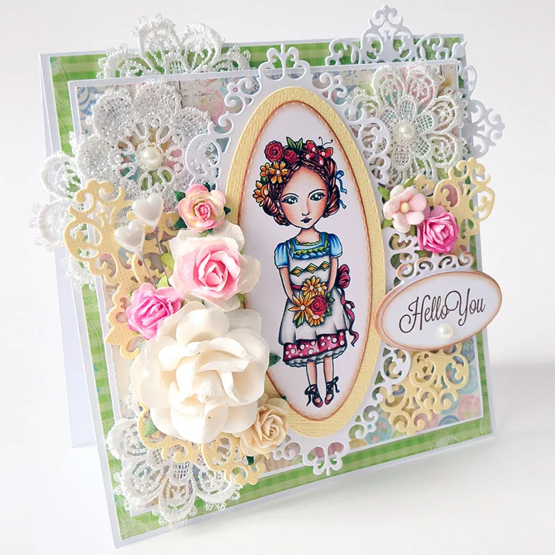 Витиеватый выдолбленный узор металлические Вырубные штампы цветочный