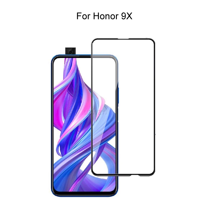 Закаленное стекло для Honor 9X полное покрытие 2.5D защита экрана закаленное