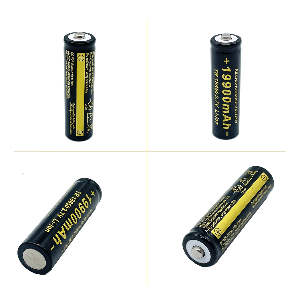 100% Новая 3,7 В 18650 Батарея 19900 МАЧ Литий-ионная Перезаряжаемая Для LED Фонаря или Электронных Устройств Батарея