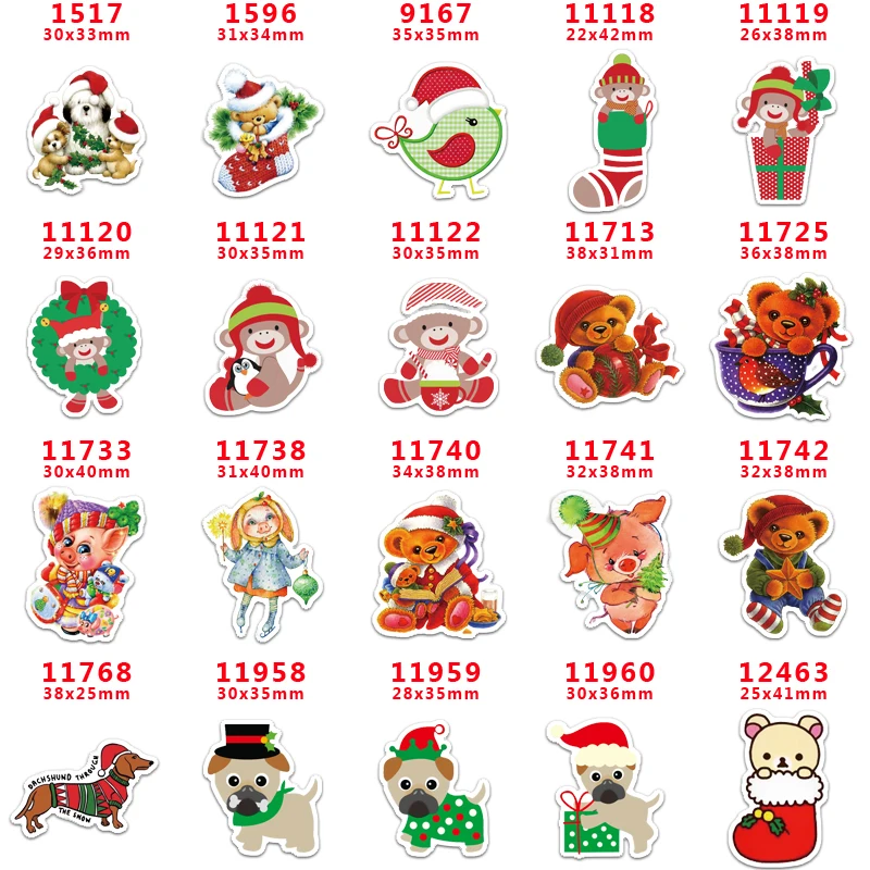 Плоская Рождественская Резина Planar 30 шт./лот акриловая смола печатная для сделай