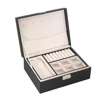 70 dropshippingnew double layer pu jewelry box european jewelry storage box large space jewelry holder gift box