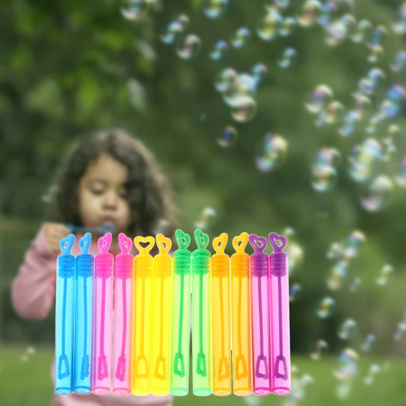 12pcs Heart Soap Bubble Bottles Toys Children Kids Outdoor Home Decor Toy | Игрушки и хобби