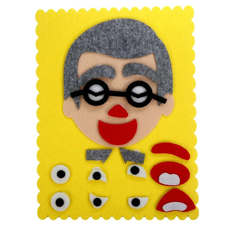 Обучающие игрушки монтессорил сделай сам пазл с эмоциями и изменением 30 см *