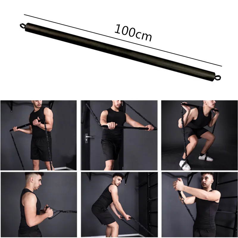 구매 남성과 여성을 위한 휴대용 저항 밴드가 있는 필라테스 바 키트, 스트레치 트레이닝 피트니스 전신 운동 홈 체육관 장비 저렴한 남성과 여성을 위한 휴대용 저항 밴드가 있는 필라테스 바 키트, 스트레치 트레이닝 피트니스 전신 운동 홈 체육관 장비