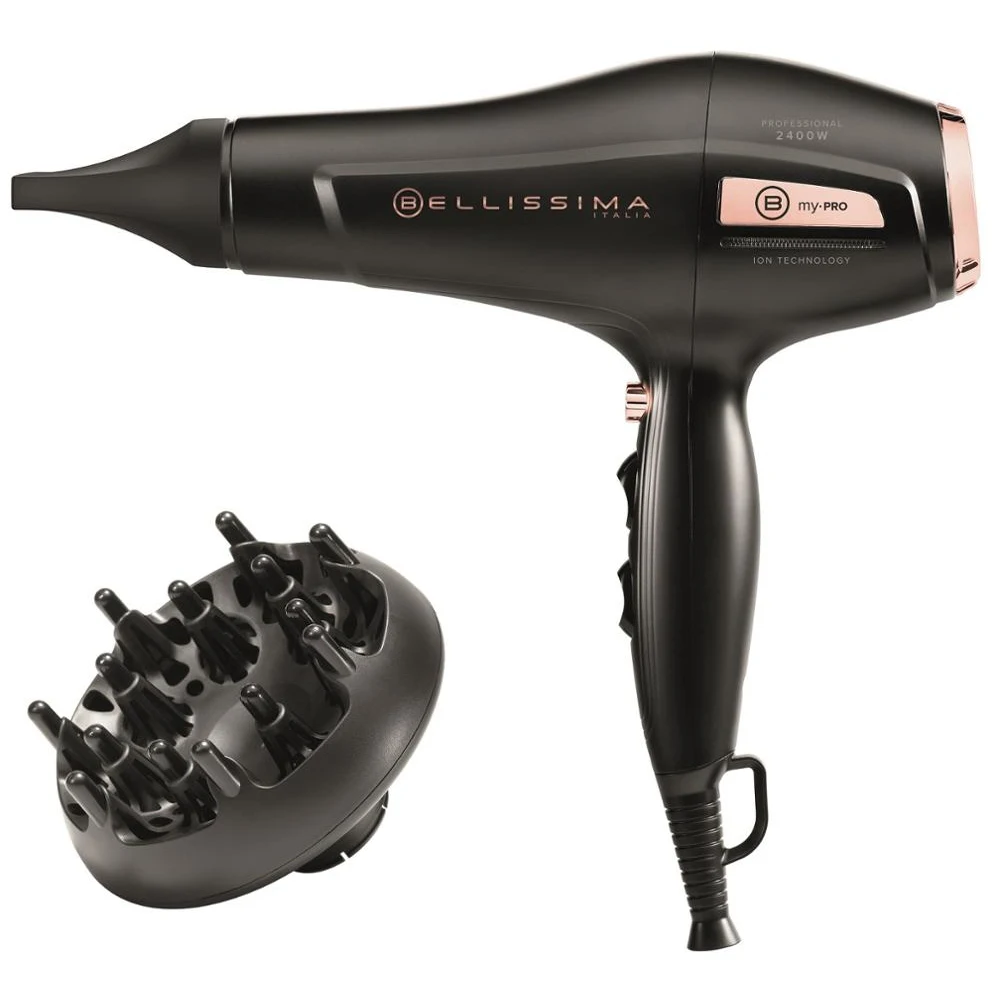 Фен Bellissima MY PRO 2400Вт 2 насадки керамика ионизация 8 режимов съемный фильтр|Фены для