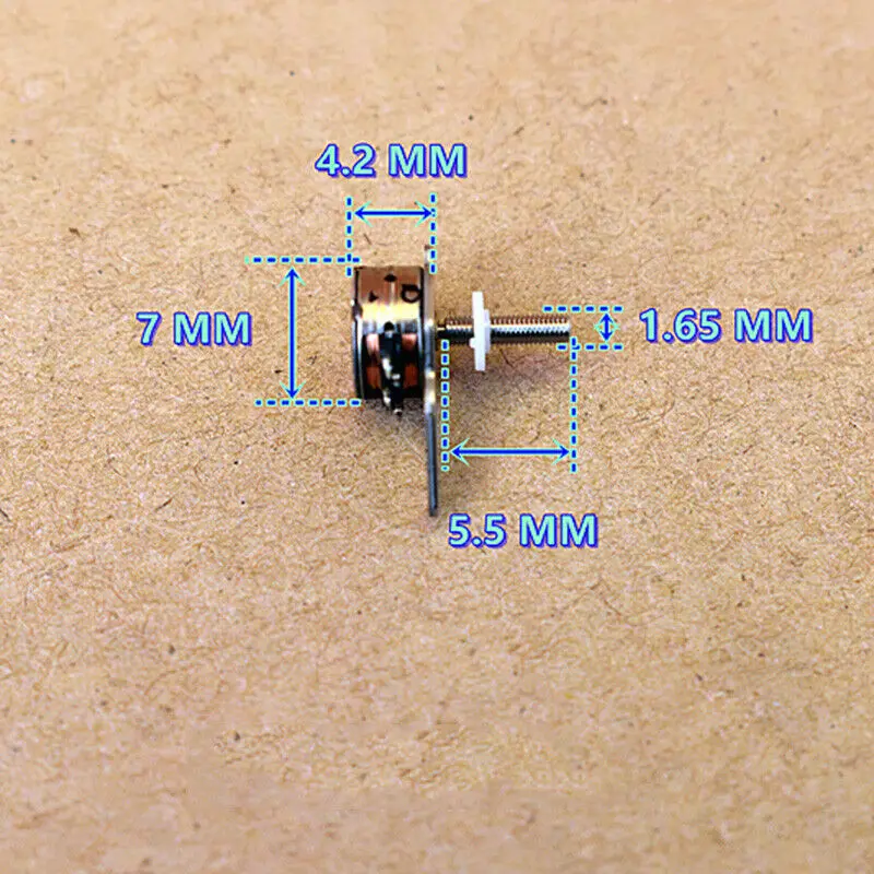 Микро 2 фазный 4 проводной шаговый двигатель микро мини диаметр 7 мм маленький
