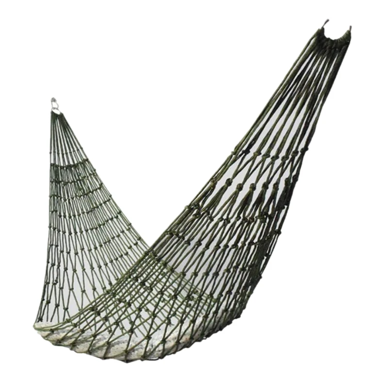 

Hot XD-Portable Outdoor Sport Hammock, Outdoor Camping Hammock Mesh Net for Garden Beach Yard Travel Garden Swing Hanging Bed