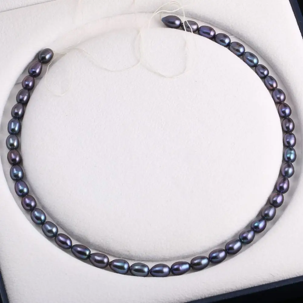 

Natural Freshwater Pearl Rice-shaped Loose Beads 7-8 Mm For DIY Bracelet Earring Necklace Sewing Craft Jewelry Accessory