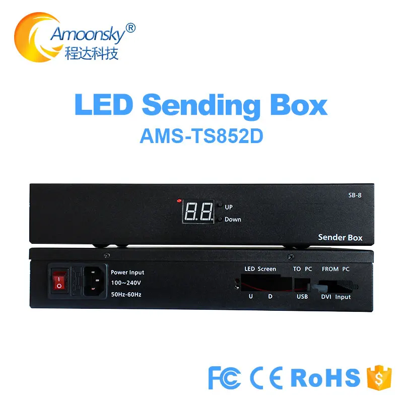 TS852 внешний бокс для передающих карт для установки поддержка ts802d отправки карты для LED модуль в помещении видеостены высокое качество P2.5 P3 P4