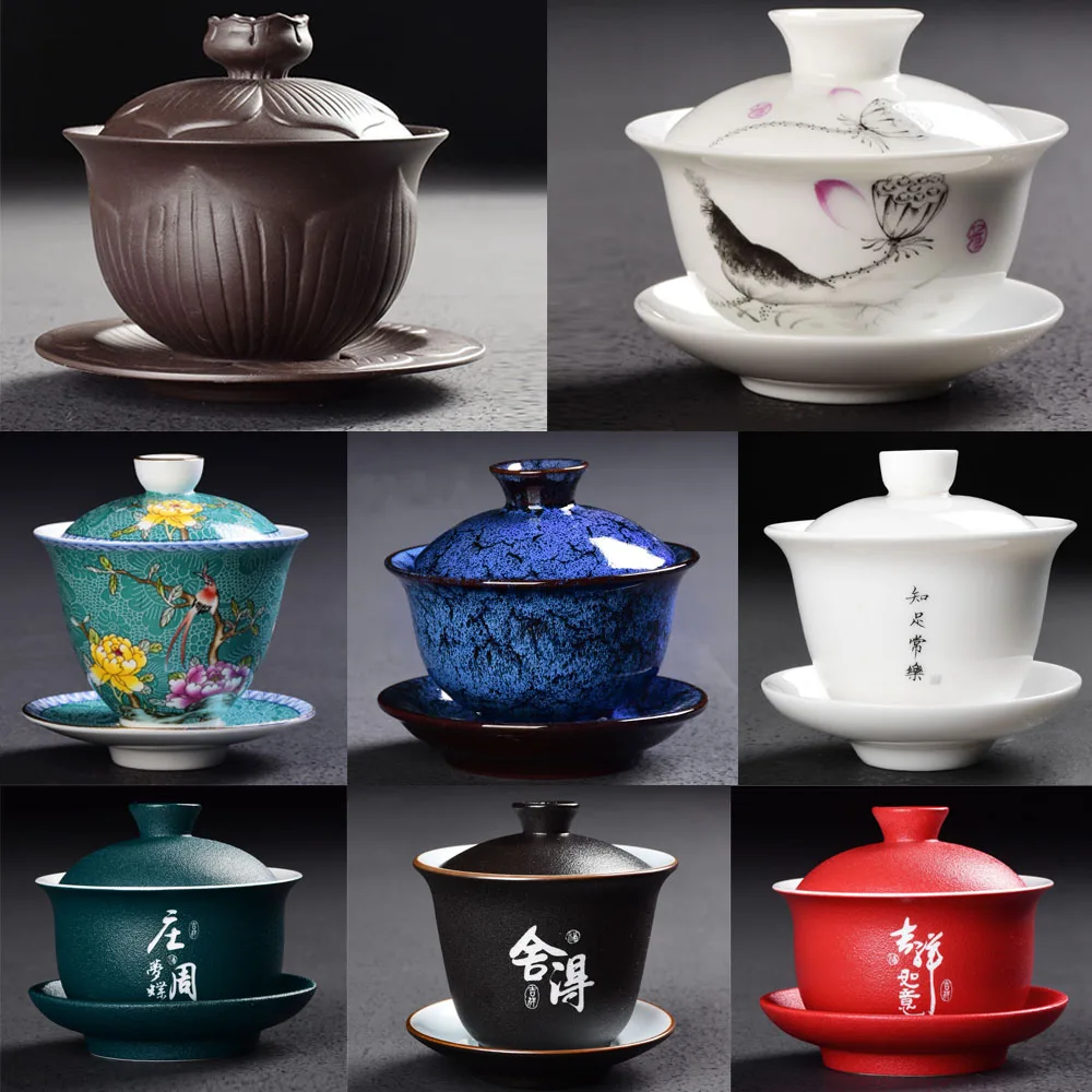 Фирменная Новинка Gaiwan Китайский кунг-фу фарфоровые чайные чашки чайная посуда