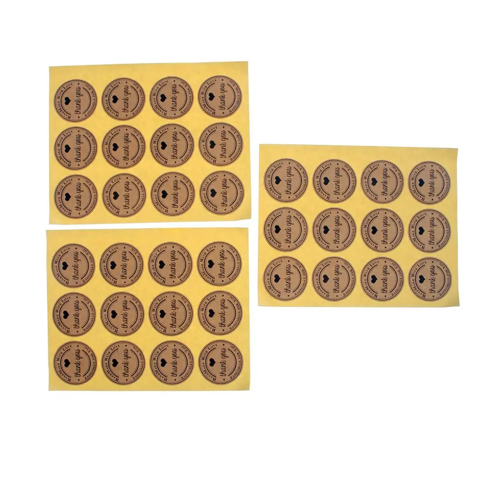 5 шт/60 шт спасибо запечатывание этикеток клейкая наклейка крафт подарочная