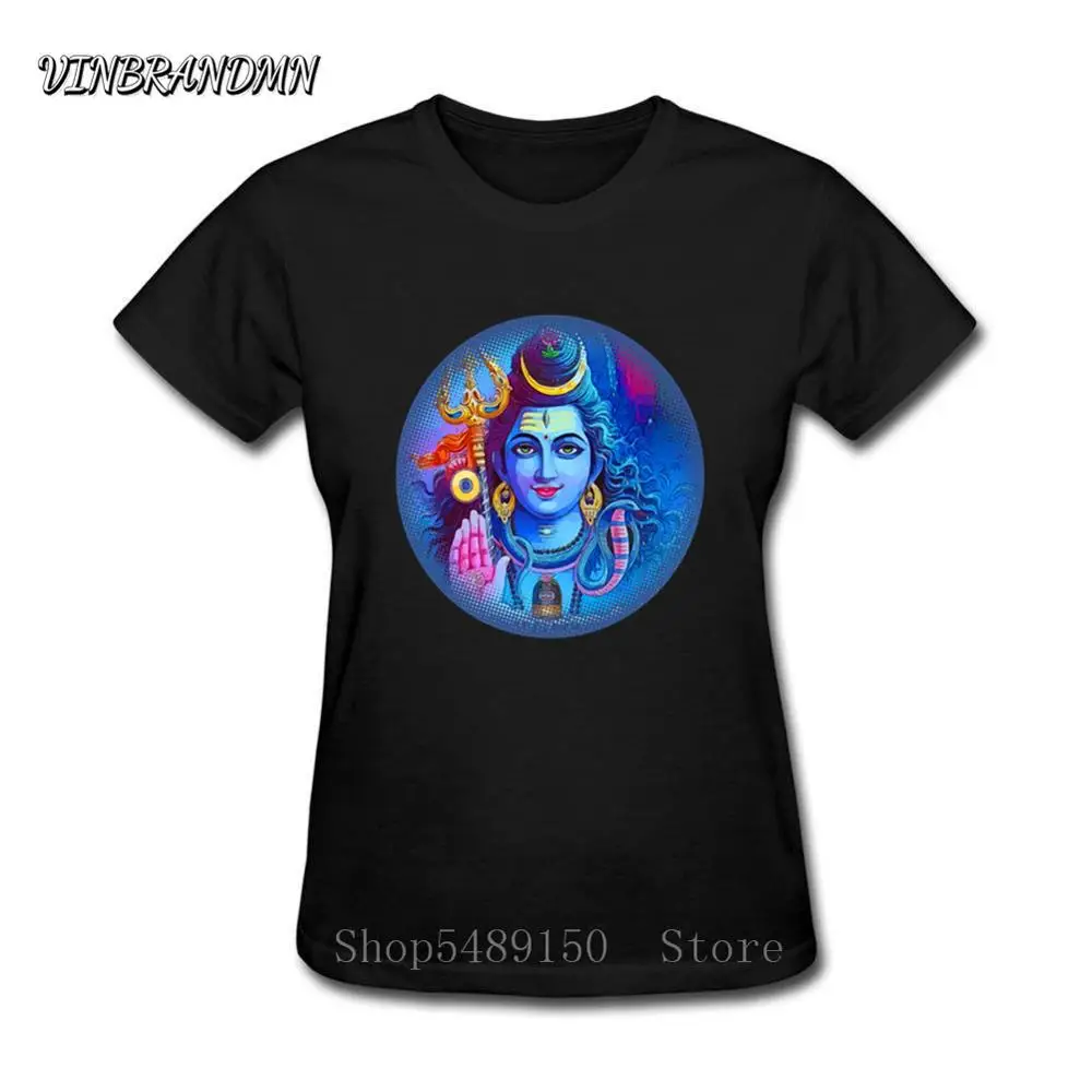 Промоакция 2020 летняя смешная футболка из индуистского Шива Бога хлопковая