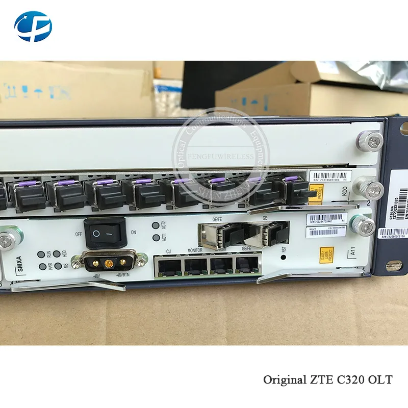 Mini ZTE C320 корпус OLT GPON Питание переменного тока с 10GE SMXA/3 1 * PRAM 110V 240V 16 портов GTGH C ++