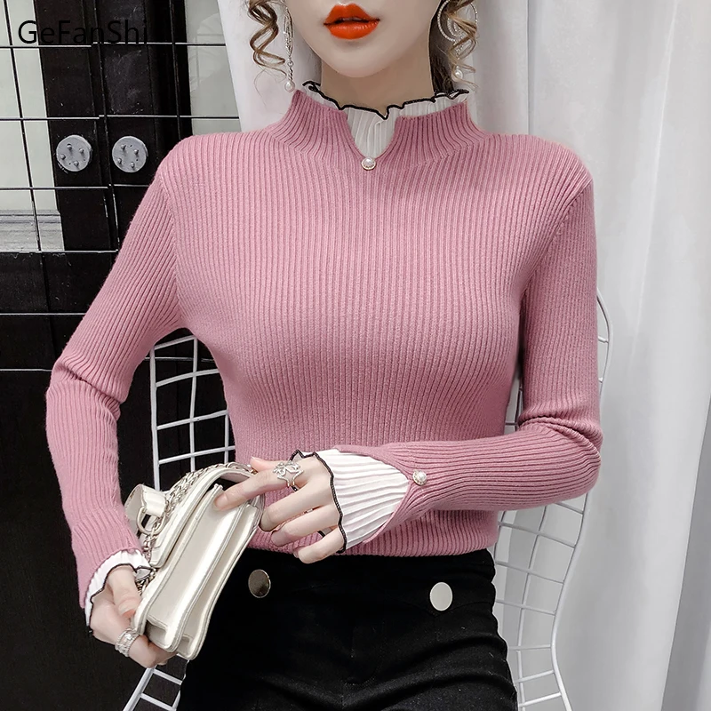 

Autumn Winter 2022 New Women Knitted Sweaters Pullover O-neck Casual Sweet Basic Sweaters Ladies Top Knitwear Clothing